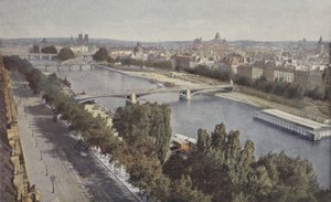 Paris, The Seine, View from the Pavilion of Flora by French Photographer