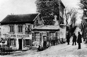 Paris: cabaret des assassins, cabaret du Lapin Agile rue des Saules - photography, late 19th or early 20th century