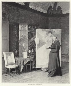 Paul-Albert Besnard in His Workshop by French Photographer