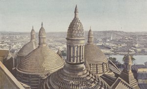 Perigueux, Saint-Front Cathedral, Domes Viewed from the Bell Tower by French Photographer