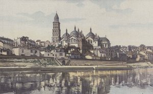 Perigueux, Saint-Front Cathedral, View from the Left Bank of the Isle by French Photographer