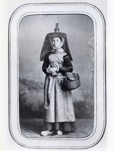 Photo Business Card Displaying French Regional Costume, c.1860-70 by French Photographer