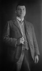 Portrait of man, Bourmont region in Haute-Marne, circa 1880. Photography. Ducos Collection. by French Photographer