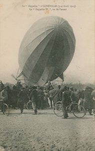 Postcard of a Zeppelin at Luneville, sent in 1913 by French Photographer