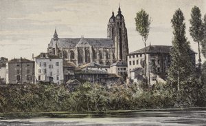 Saint-Nicolas-de-Port, Church, North Side Facade by French Photographer