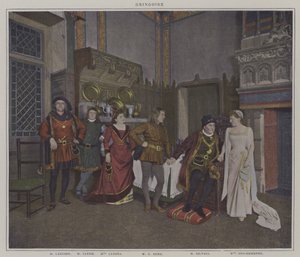Scene from a Production of Gringoire, by Theodore de Banville by French Photographer