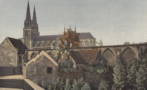 Sees, Cathedral, Overall View and Cloister Remains by French Photographer