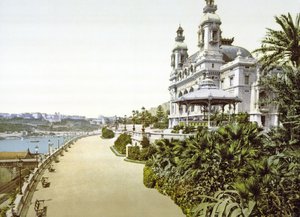 Side view of Monte Carlo Casino in Monaco