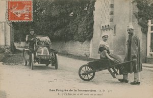 The Progress of Locomotion, postcard sent in 1913