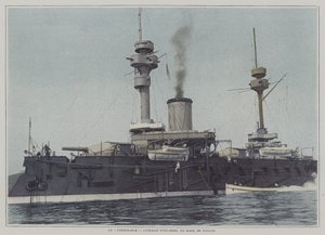 The battleship Formidable in Toulon harbour by French Photographer