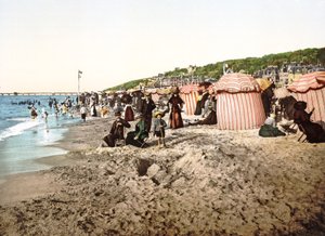 The beach at Trouville in France by French Photographer