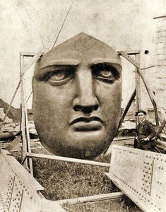 The Construction of the Statue of Liberty (Detail), c.1876 by French Photographer