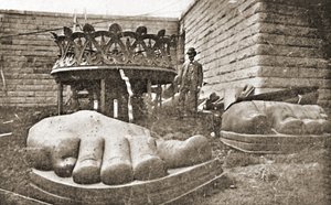 The Construction of the Statue of Liberty (Detail), c.1876 by French Photographer