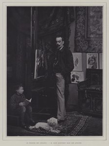 The painter of children: French artist Jean Geoffroy in his studio by French Photographer