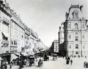 The rue de Rivoli and the new Hotel de Ville, c.1882