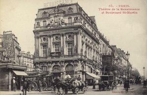 Theatre de la Renaissance and Boulevard St Martin, Paris by French Photographer