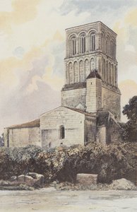 Thezac, Church, Southwest View by French Photographer