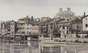 Verdun, Apse of the Cathedral, View from the Right Bank of the Meuse by French Photographer