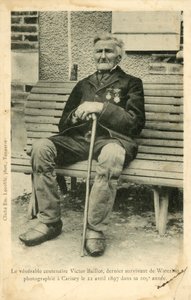 Victor Baillot, the Last Survivor of the Battle of Waterloo, Photographed at Carisey on 22 April