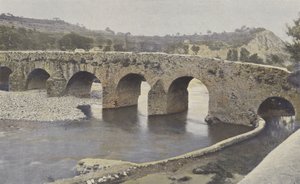 Viviers, Roman Bridge over the Escoutay, Upstream View by French Photographer