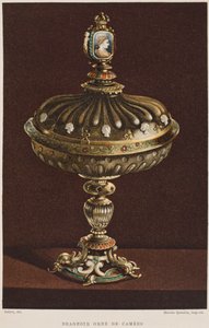 17th Century Sweet Jar with Cameos (from Dictionnaire de Lameublement et de la Decoration by Henry Havard, Volume 2, Plate 11)