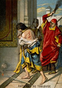 22/06/1209. Raymond VI Count of Toulouse, Excommuned by Pope Innocent III for Not Pursuing the Cathars, Accuses of Being the Instigator of the Assassination of Pierre de Castelnau, Amends Honourable and is Flagella in Public in Saint Gilles