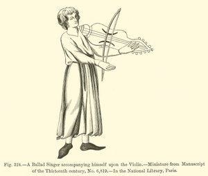 A Ballad Singer accompanying himself upon the Violin by French School