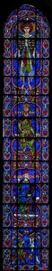 A Cherubim, David, Ezekiel and the Donor Butchers by French School