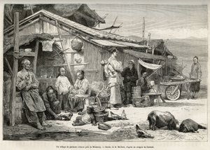 A Chinese fishing village near Monterey, California by French School