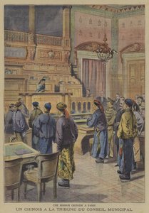 A Chinese mission to Paris: one of the Chinese delegates at the podium of the City Council