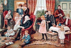 A Family Taking Tea, c.1900