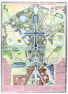 A New Plan of the Town, Château and Gardens of Versailles, 1714 by French School