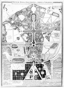 A New Plan of the Town, Château and Gardens of Versailles, 1714
