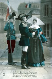 A Nun Receiving a Medal, World War One by French School