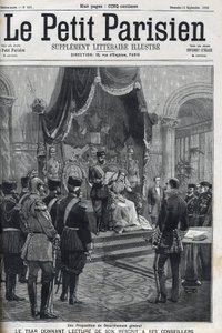 A Proposal for General Disarmament - Tsar Nicholas II reading his recript to his advisers