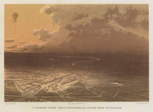 A Thunder-Storm above Fontainebleau, as Seen from the Balloon by French School