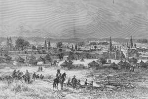 A View of Kong, illustration from Du Niger au Golfe de Guinee by French School