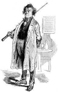 A billiard player at the Estaminet du Cheval Blanc in Paris in the 19th century - Engraving in 