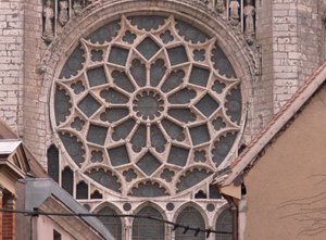 An Exterior View of the North Rose Window