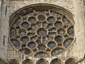 An Exterior View of the South Rose Window
