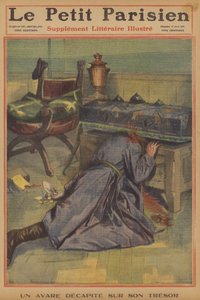 A miser decapitated by his treasure
