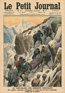 A Moving Descent Down the Mont Blanc, Illustration from 