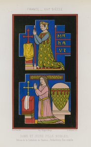 A noble woman and young noblewoman