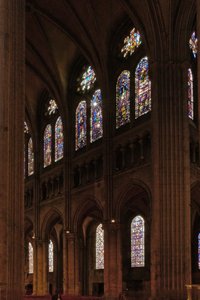 A View of the North Side of the Nave Clerestory Windows by French School