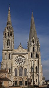 A view of the west façade by French School