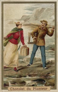 A walk by the seaside by French School