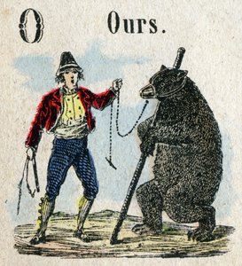 Abecedary. Letter O like a Bear Watch. Small Encyclopedic Alphabet, Popular Series. Epinal Imaging, late 19th century by French School