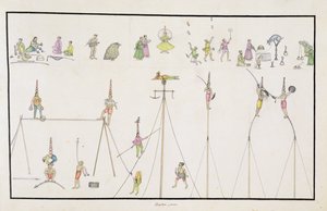 Acrobats, Jugglers, Impersonators, Entertainers from The Gentil Album, Published in 1774