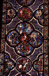 Adam and Eve window, 13th century