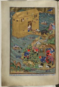The exit from the Ark, from Book of Hours (The Bedford Hours)